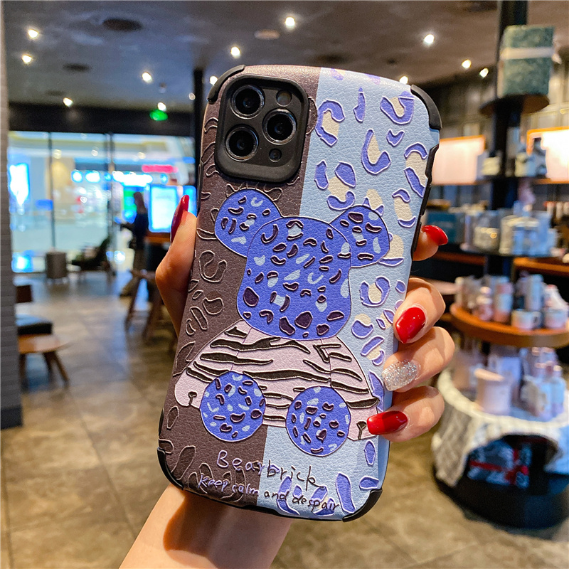 Ốp điện thoại da mềm hình gấu cho iPhone 12 Pro Max iP11 X XR 7 8 Plus Xs Max | BigBuy360 - bigbuy360.vn