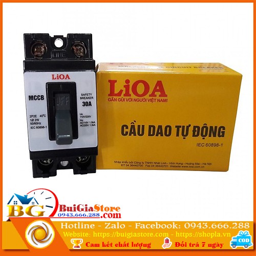 Cầu dao tự động (APTOMAT) 2 cực LIOA - Bảo vệ mạch điện chống quá tải