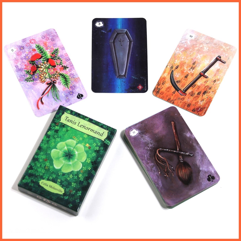 Mới Bộ Bài Tarot LENORMAND Trong Suốt Kèm Hướng Dẫn Điện Tử