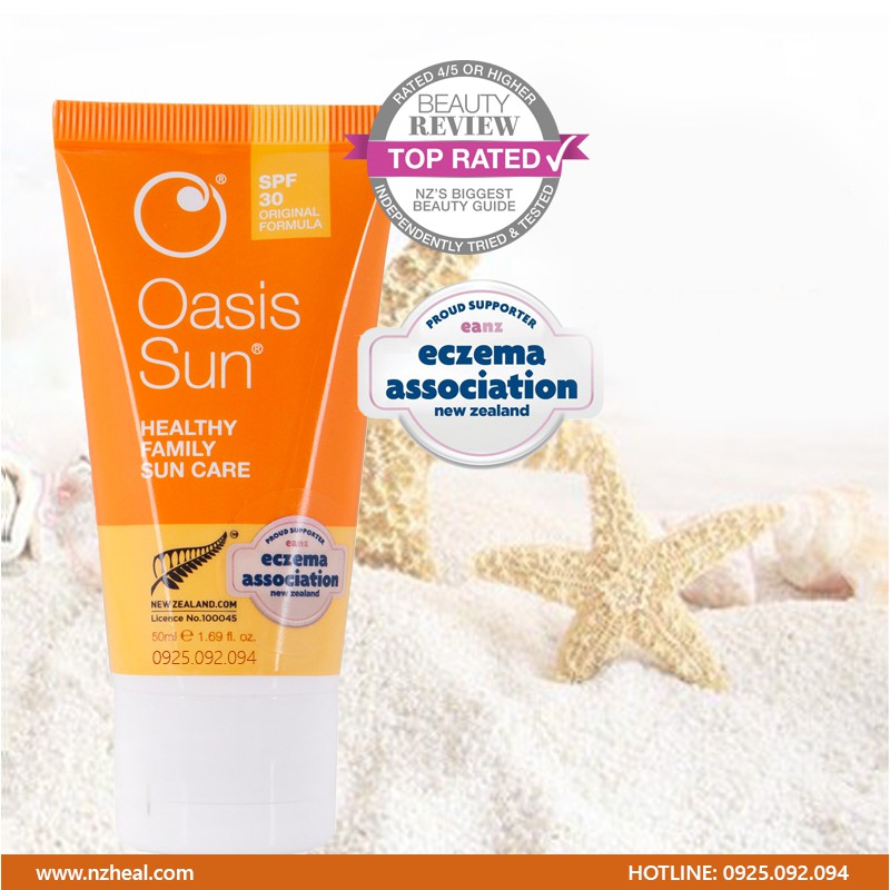 Kem Chống Nắng Dành Cho Da Nhạy Cảm Oasis Sun SPF 30 Family Sunscreen 50ml