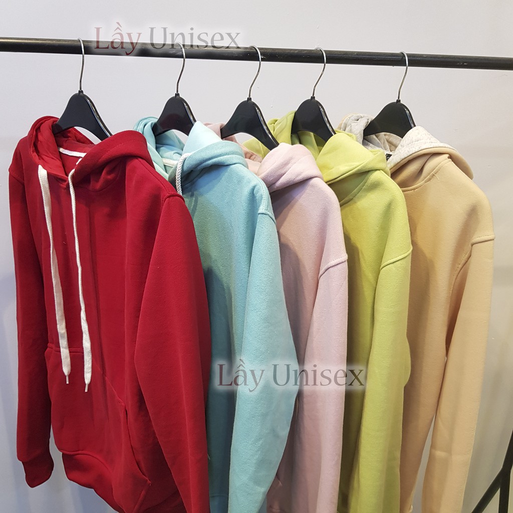 Hoodie đỏ trơn form rộng unisex | BigBuy360 - bigbuy360.vn