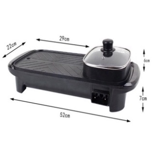 Bếp Lẩu Nướng 2 in 1 Đa Năng Chống Dính Cao Cấp - Công Suất 1300W Cho Gia Đình 4 Đến 6 Người  hàng chuẩn