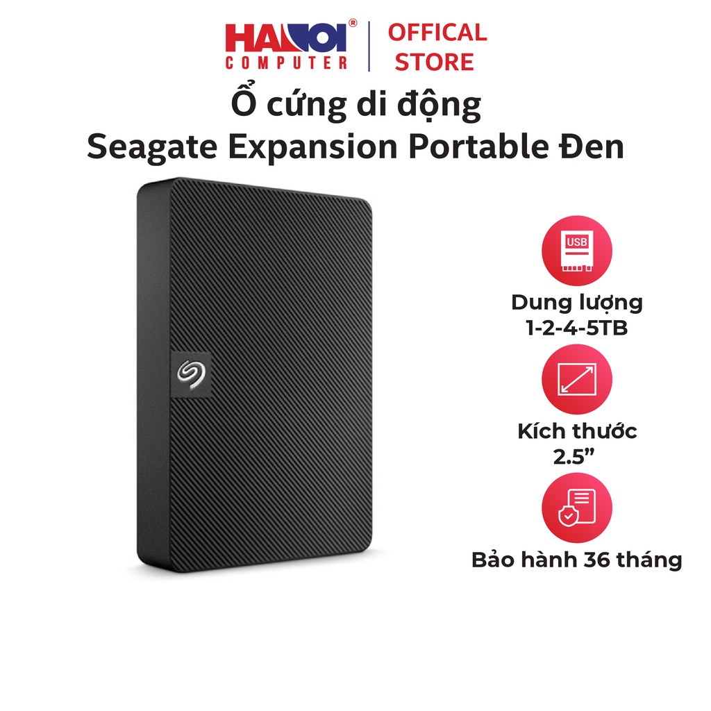 Ổ cứng di động USB 3.0 2.5 inch Seagate Expansion Portable Đen - STKM1000400