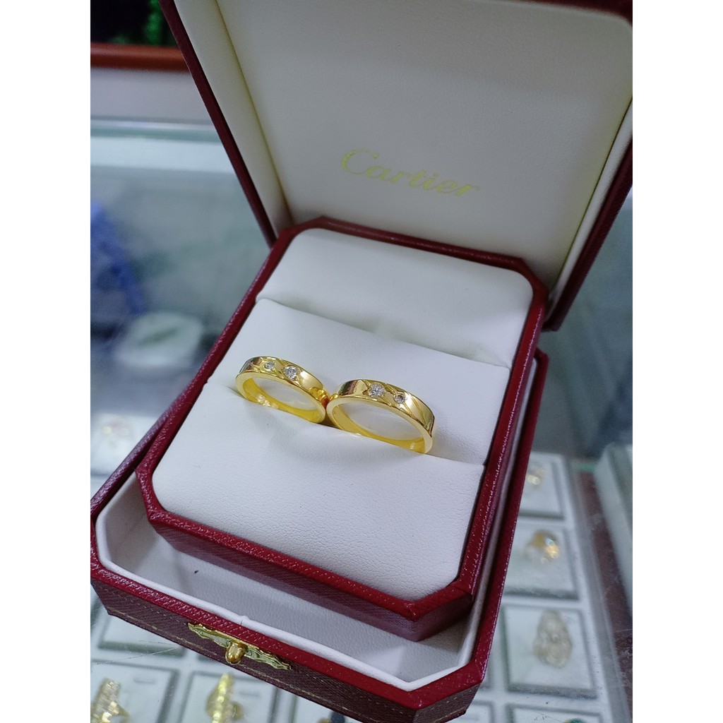 Nhẫn đôi - nhẫn cặp dát vàng 9999