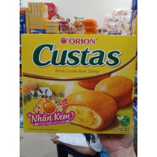 Bánh Custas Orion nhân trứng cao cấp hộp 12 cái