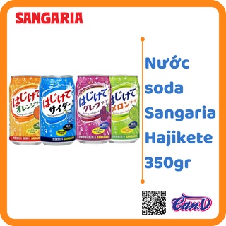 (4 vị) Nước soda Sangaria Hajikete 350gr