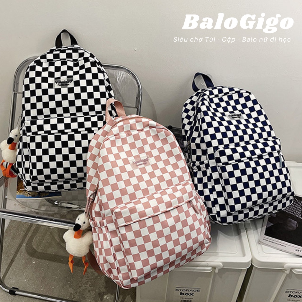 Balo caro unisex vải chống thấm nước độ bền cao ( không kèm móc khóa) G228 - BaloGigo