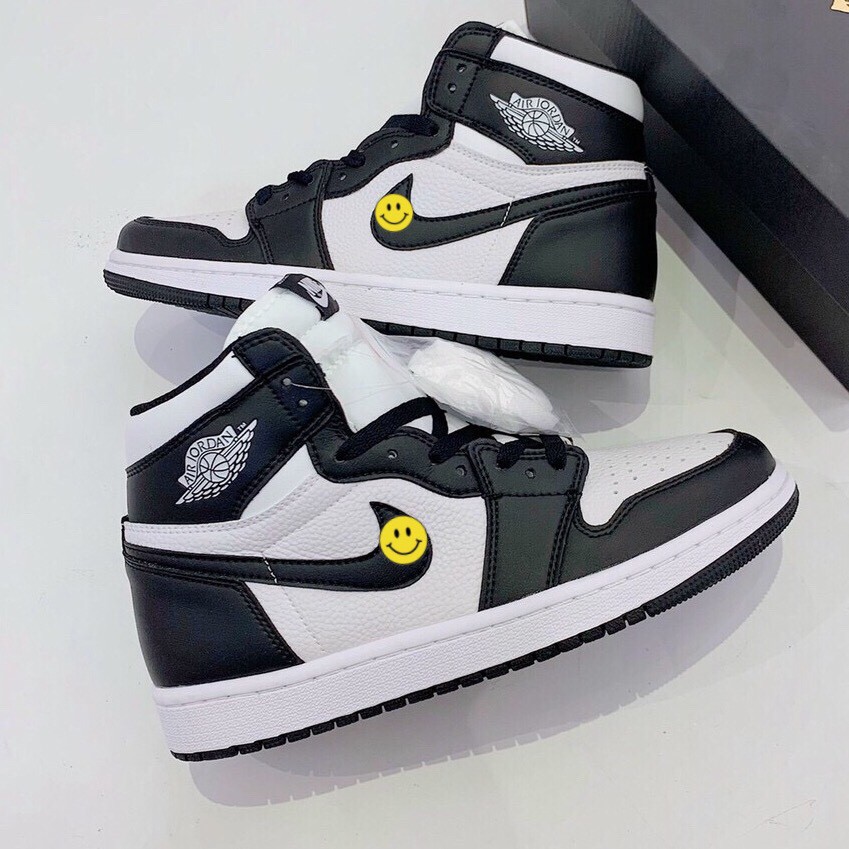 [Mã SKAMA06 giảm 8% tối đa 50K đơn 250K] Giày jordan 1 cổ cao panda, giày jd1 nam nữ màu đen trắng full box