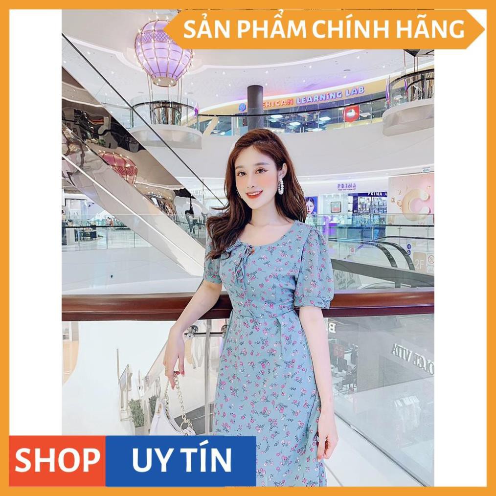 Đầm dự tiệc hoa liti cột nơ siêu dễ thương - sáng da thích hợp đi chơi, đi tiệc đi dạo phố - Thời trang VADA ( | BigBuy360 - bigbuy360.vn