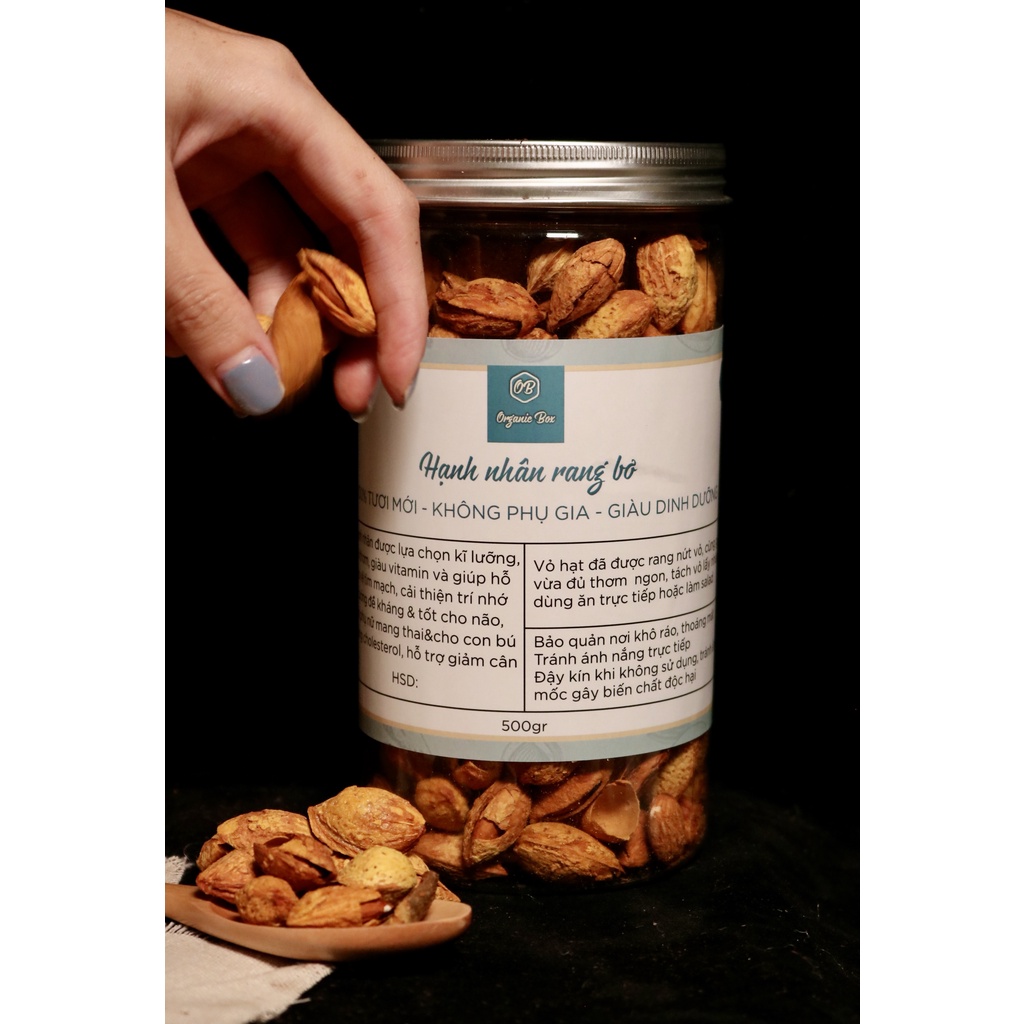 1kg Hạnh Nhân Rang Bơ Vỏ Mỏng Nhập Khẩu Mỹ - Hạt To Đều -Thơm Ngon