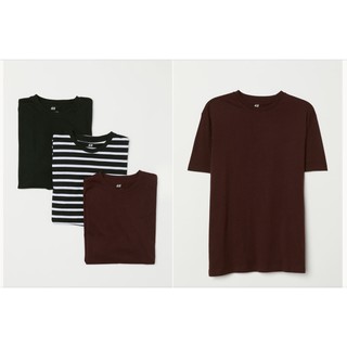 Set 3 áo phông nam burgundy HM H&M _ hàng chính hãng Mỹ