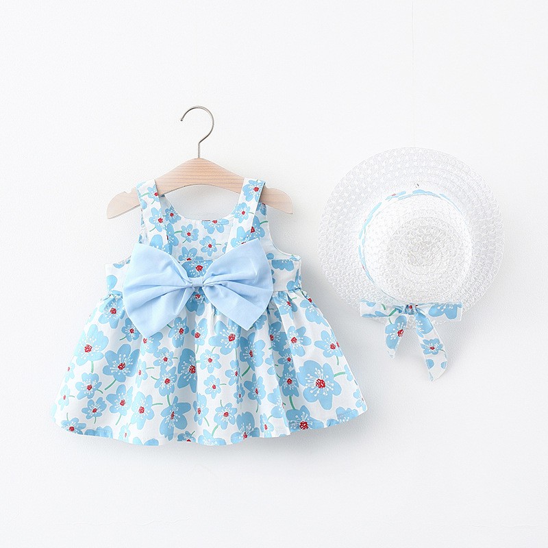 Váy hoa mùa hè cho bé gái 9-14kg Đầm bé gái đi biển bé gái hàng Quảng Châu D847