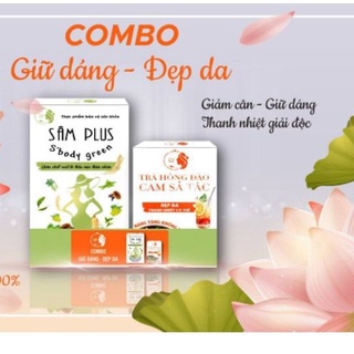 Kẹo giảm cân sâm plus s'body green tặng kèm trà hồng đào