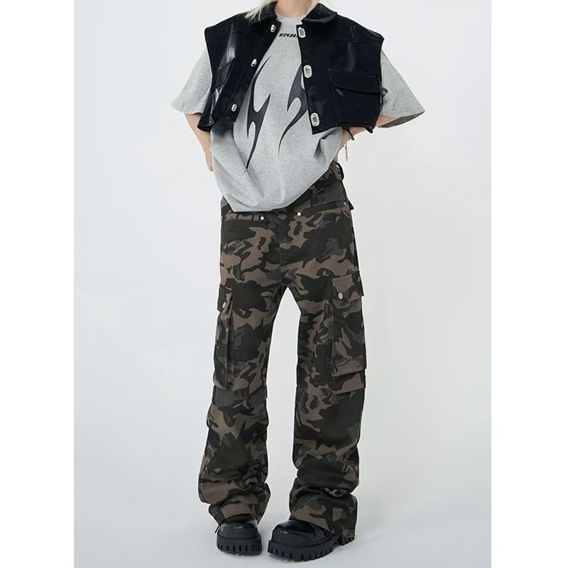 Quần Dài Lưng Cao Ống Rộng Họa Tiết Rằn Ri Thời Trang Mùa Hè Cho Nam | BigBuy360 - bigbuy360.vn