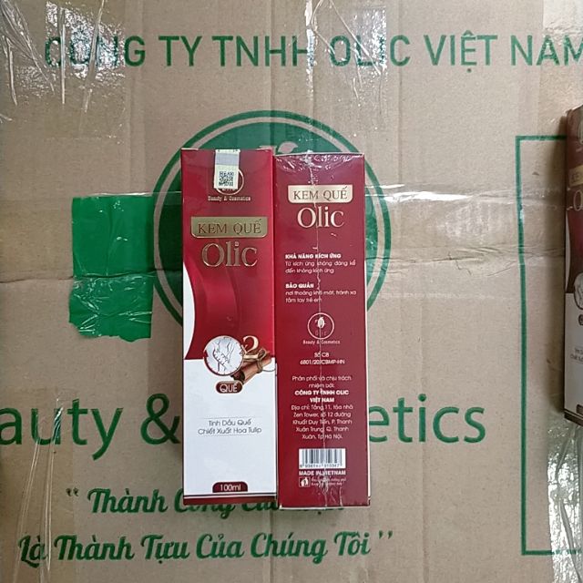 Combo 2 kem tan mỡ olic(kem quế olic)bao hàng chính hảng cty giả hoàn tiền