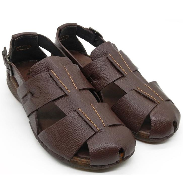 Giày Sandal Da Bít Mũi