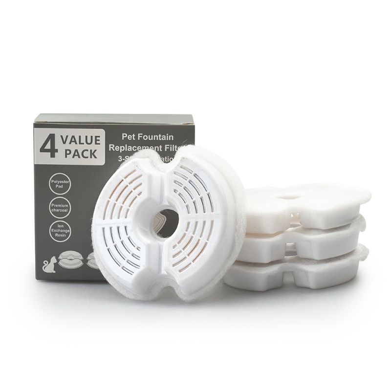 Set 4 bộ lọc than hoạt tính thay thế cho đài phun nước mèo chất lượng cao