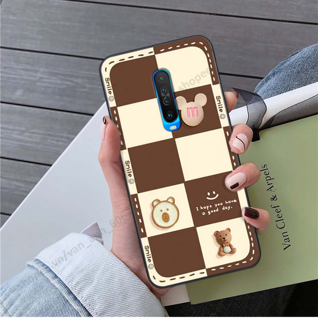 Ốp lưng Xiaomi Redmi K30 / Redmi K30 5G hình gấu, kẹo dễ thương cute