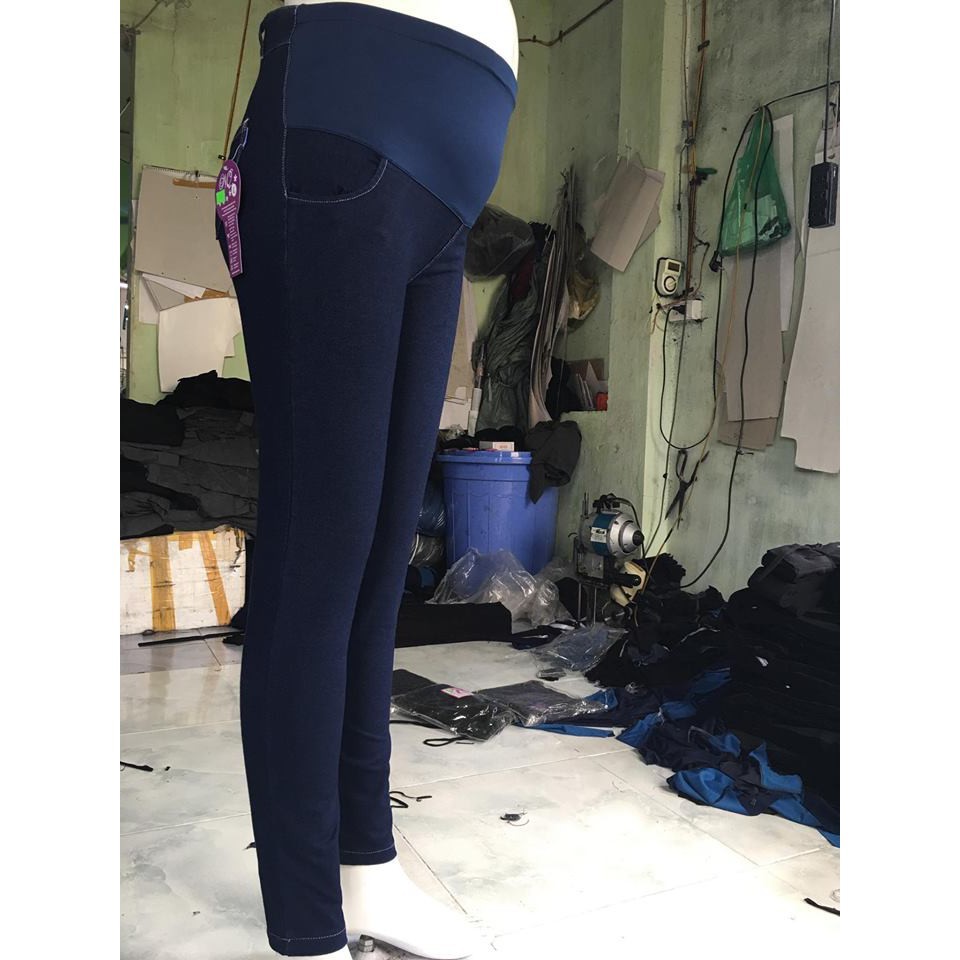 Quần Bầu Giả jean -legging dài giả jean