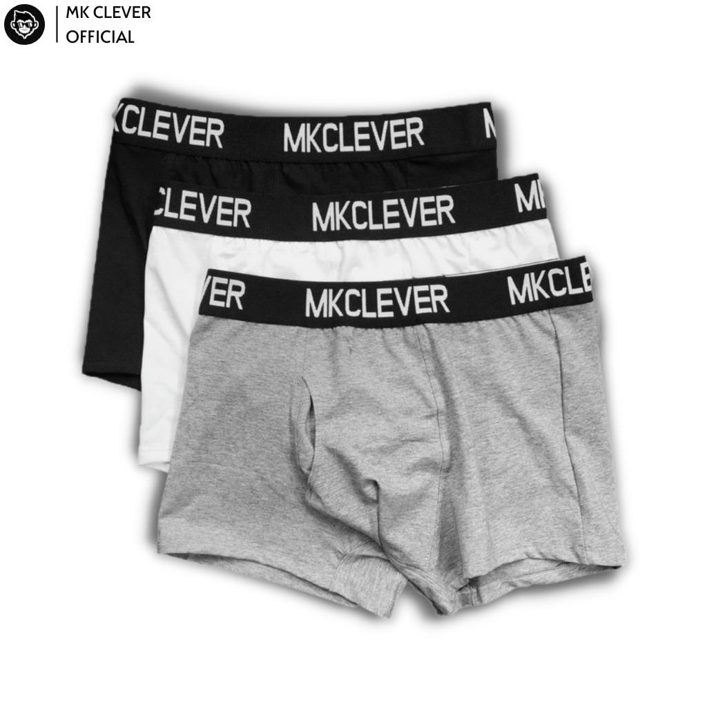 Combo 3 Quần Boxer Nam MK CLEVER Chất Cotton Thoáng Mát