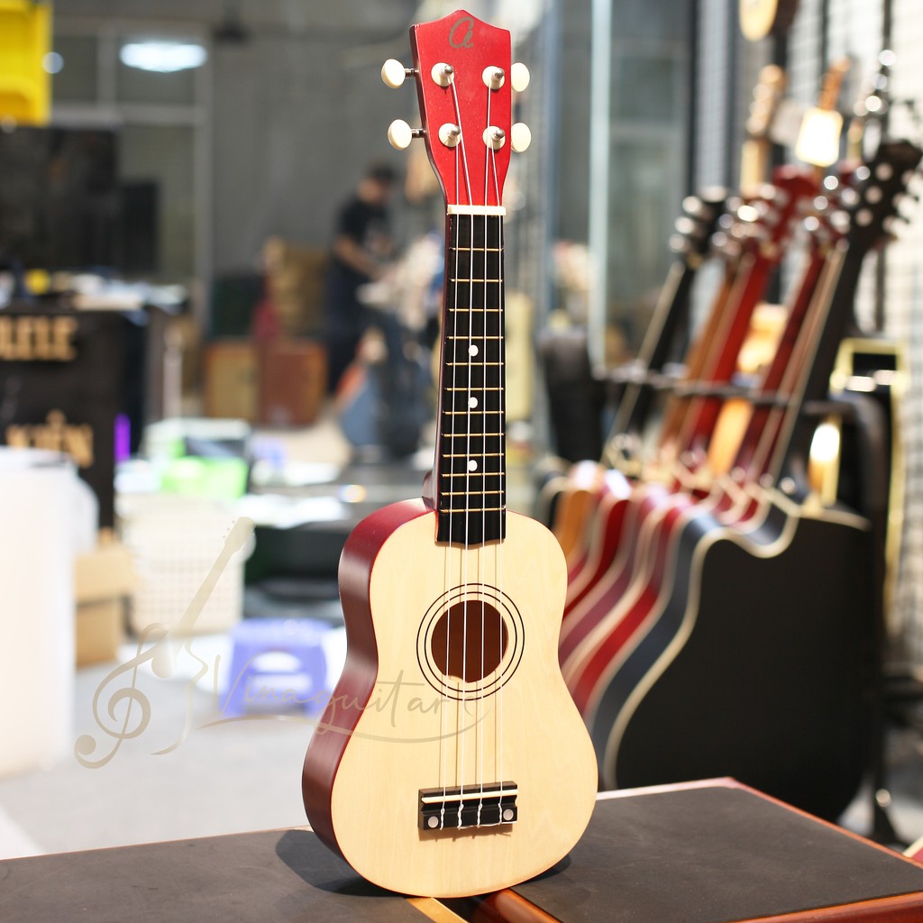 Đàn Ukulele Full Gỗ Sơn Màu Andrew M2C-T05 Soprano Concert Cần Gỗ- tặng full phụ kiện