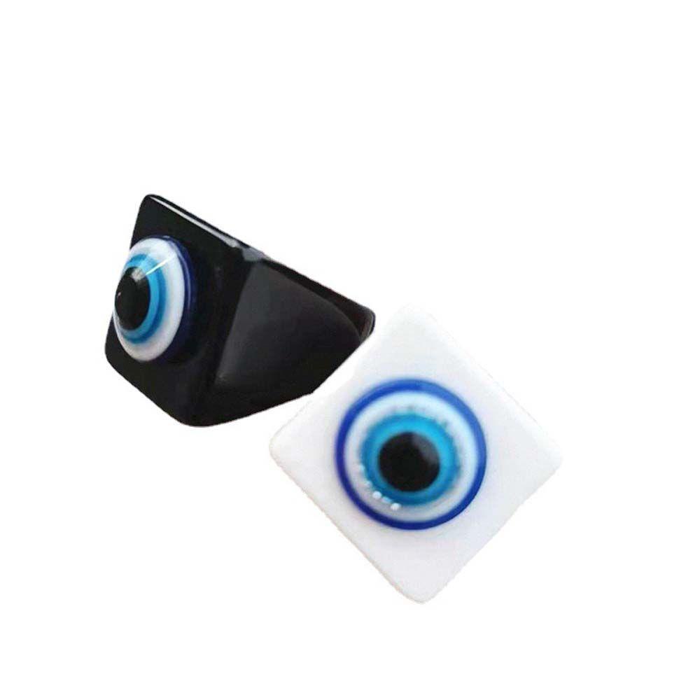 Nhẫn Đeo Tay Bằng Acrylic Trong Suốt Hình Mắt Quỷ Thời Trang Punk Cho Nam