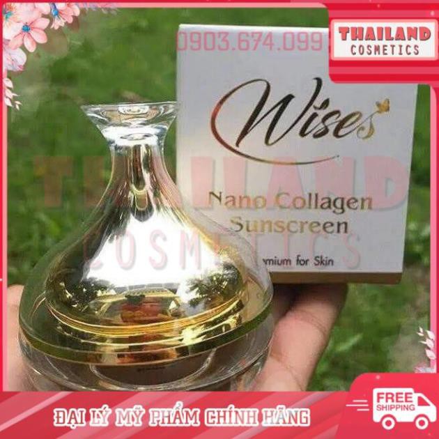 (Hàng chuẩn)  Kem chống nắng Wises Nano Collagen Thái Lan dưỡng trắng da