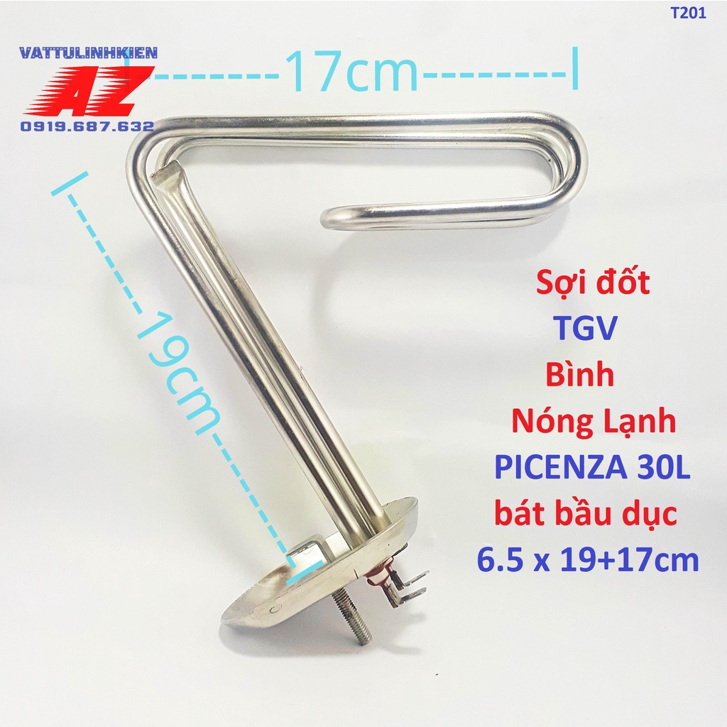 Sơi đốt đa năng cho Bình nóng lạnh ARISTON, PICENZA loại 30L bát 6.5cm x 19cm+17cm