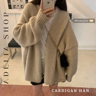 Sẵn - Cardigan Trơn Ulzzang | Áo Len Cardigan Trơn Không Cúc Chất Dày Dặn Dáng Rộng Nhiều Màu Hàn Quốc, Hàng Quảng Châu