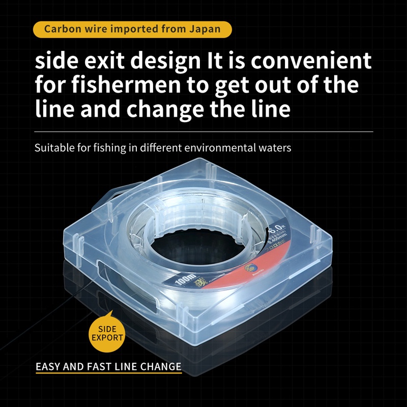 Bingolife Cuộn Dây Câu Cá Bằng Sợi Carbon Fluorocarbon Cao Cấp 100m