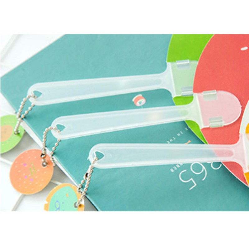 Quạt cầm tay hoạt hình vs trái cây kèm Dây treo mẫu mới