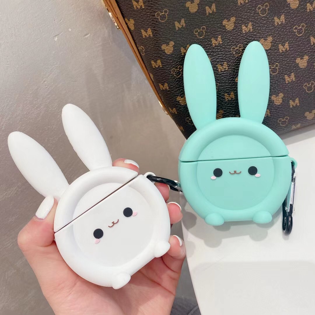 Vỏ Bảo Vệ Hộp Sạc Tai Nghe Airpods 1 / 2 / 3 Hình Thỏ Dễ Thương