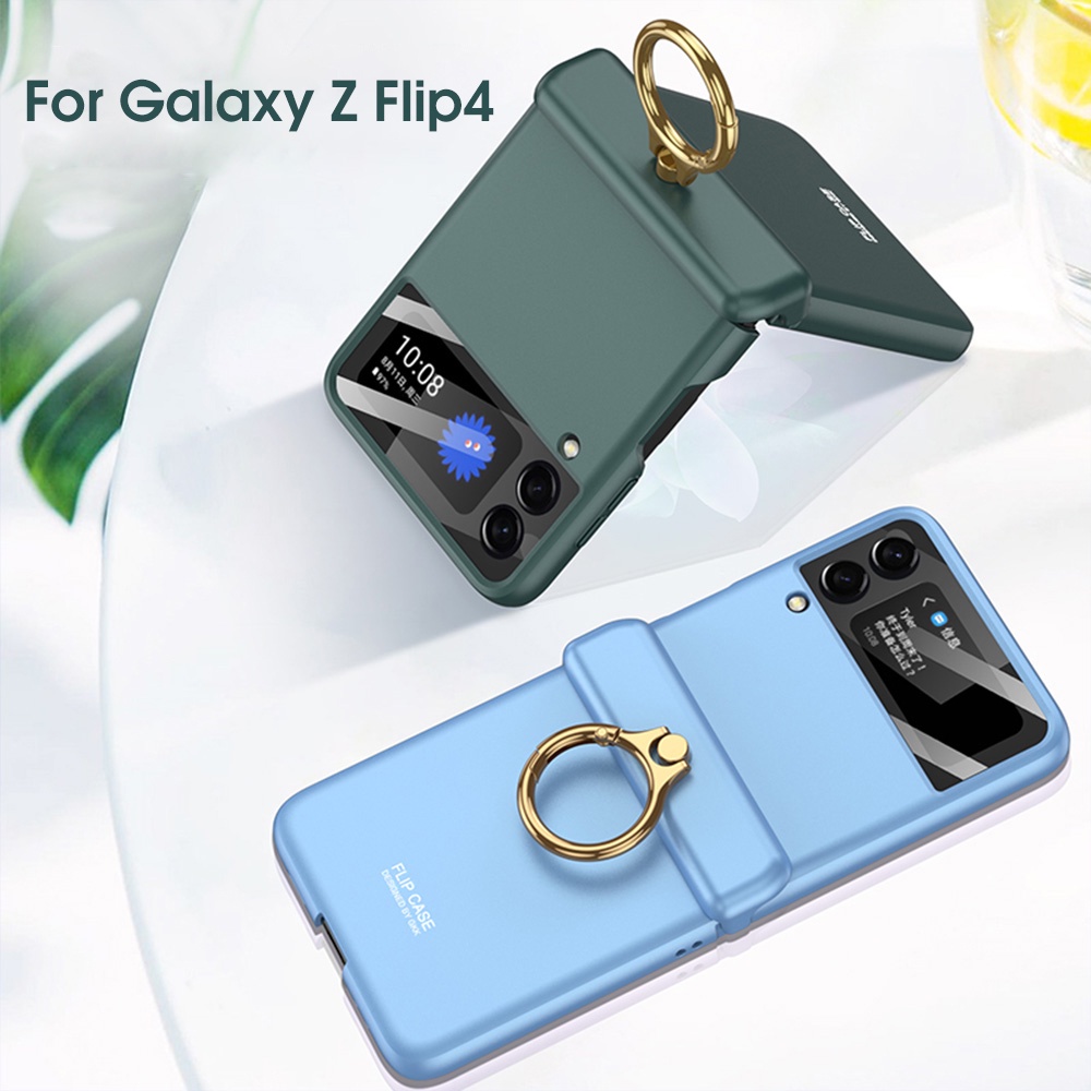 Ốp Điện Thoại Chống Sốc Bảo Vệ Toàn Diện Có Vòng Nhẫn Sang Trọng Cho Samsung Galaxy Z Flip 4