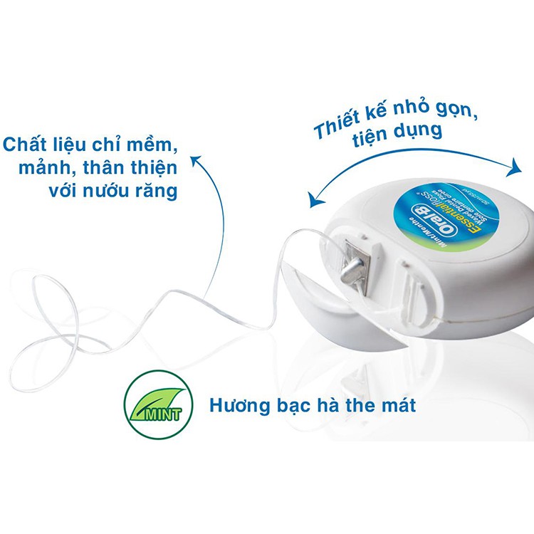 Chỉ Tơ Nha Khoa Oral-B Essential Floss 50m