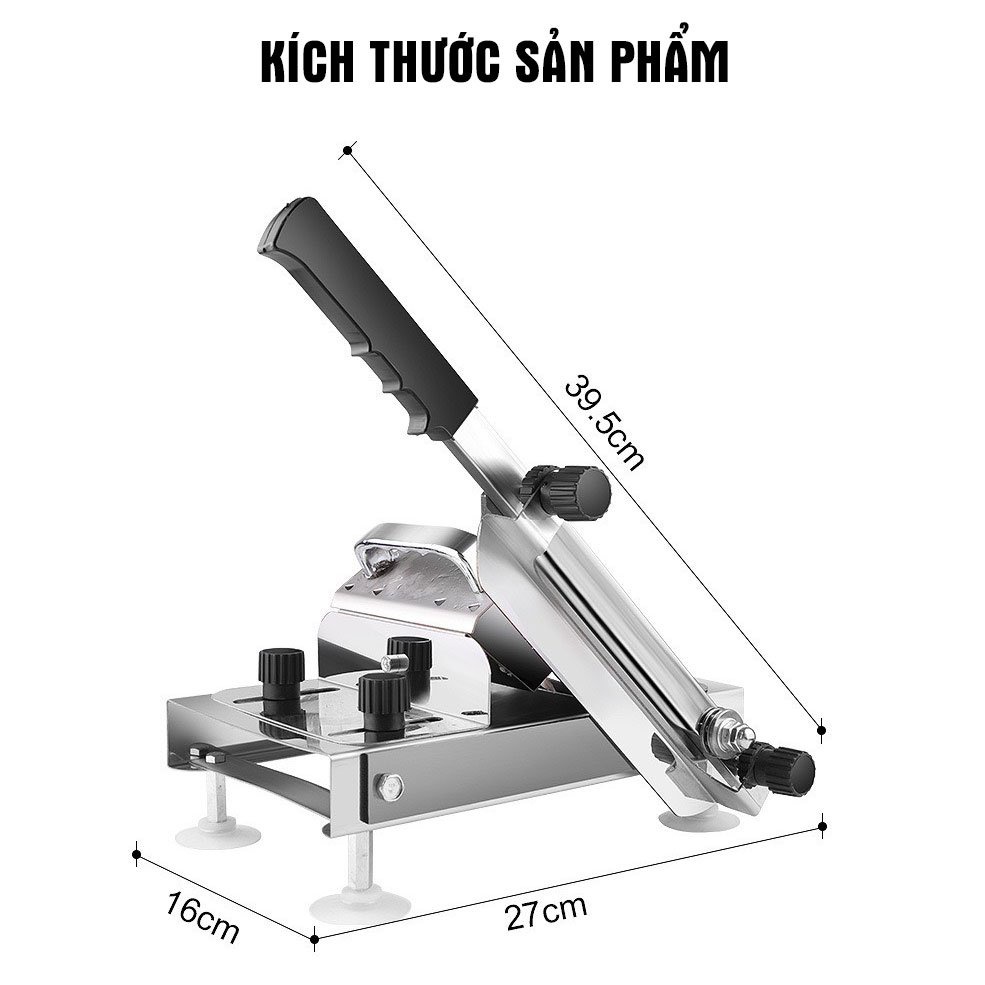 Máy thái thịt đông lạnh, dao thái thịt gà làm bếp ĐA NĂNG- Lưỡi dao sắc INOX304- Có thể điều chỉnh độ dày mỏng!