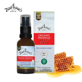 Xịt họng keo ong Organic Propolis Throat Spray with Manuka Honey MG550+