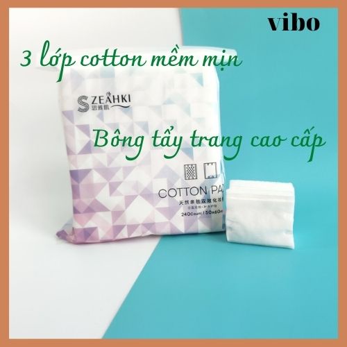 Bông cotton tẩy trang SZEAHKI mềm mịn chất lượng cao loại  100 miếng- 240 miếng - Cotton pads