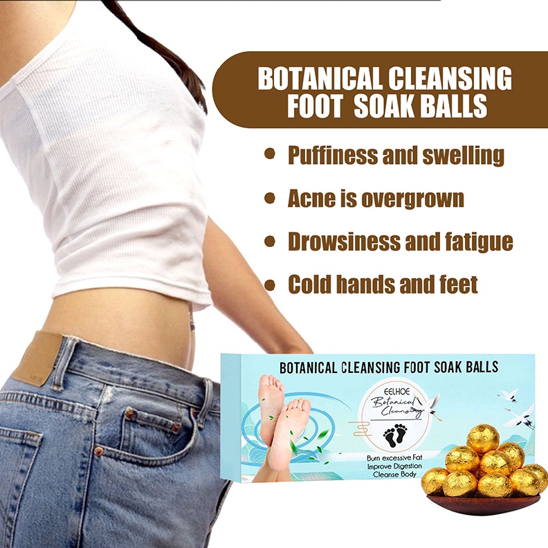 12pcs Botanical Cleansing Foot Soak Balls Herbal Wormwood Foot Bath Care