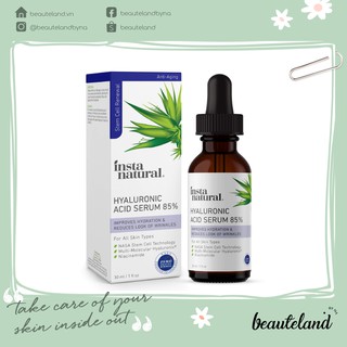 Serum cấp nước, chống lão hoá, dưỡng ẩm cho da Instanatural Hyaluronic Acid 85%