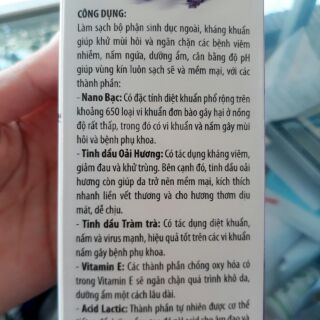 Gel rửa vệ sinh phụ nữ botanico