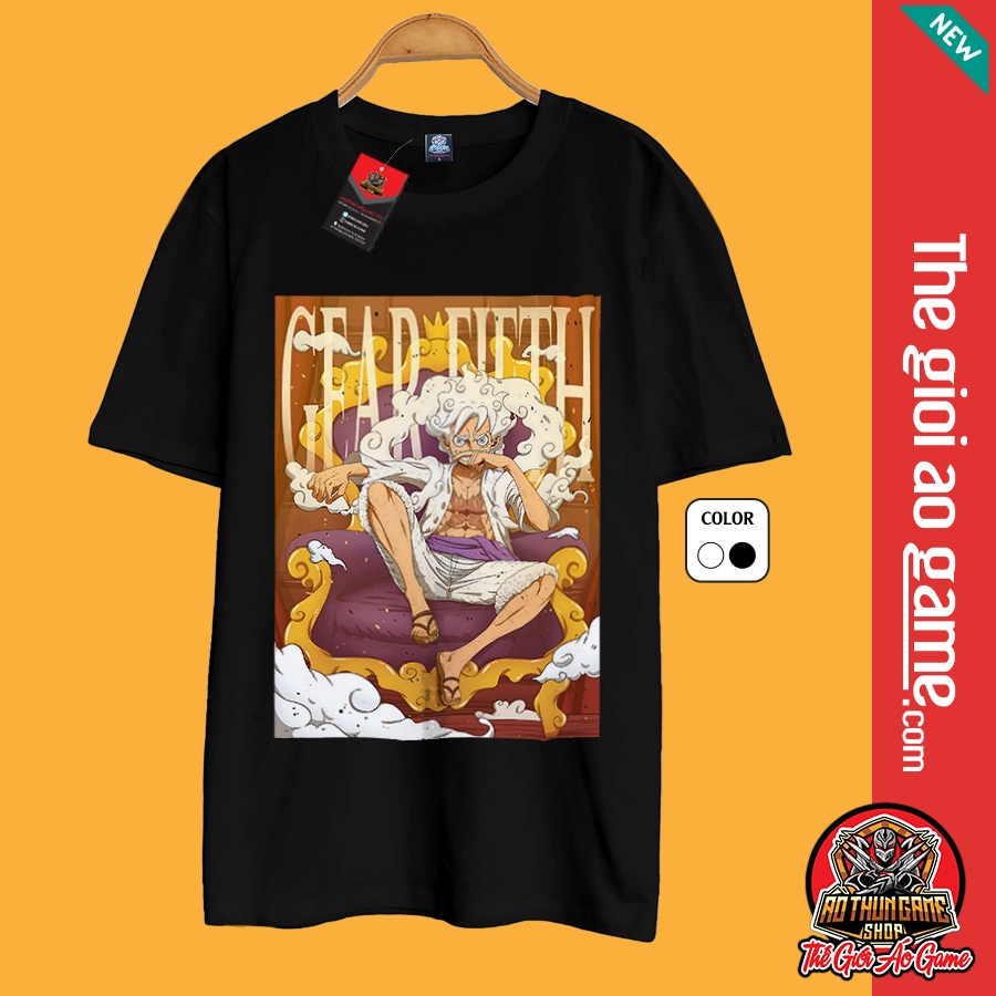Áo one piece luffy gear 5 nika nam nữ Áo thun one piece luffy trắng đen form rộng unisex cotton co giãn thoáng mát TGAG