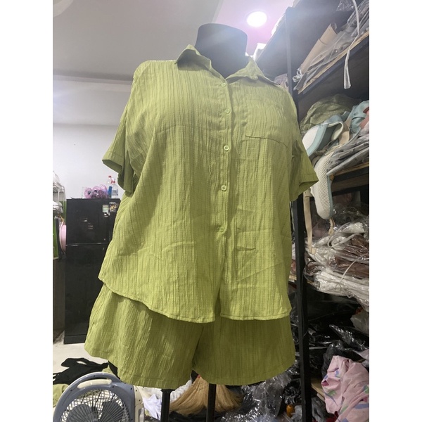 set sơmi xẻ tà sau bigsize hàng hot g110kg