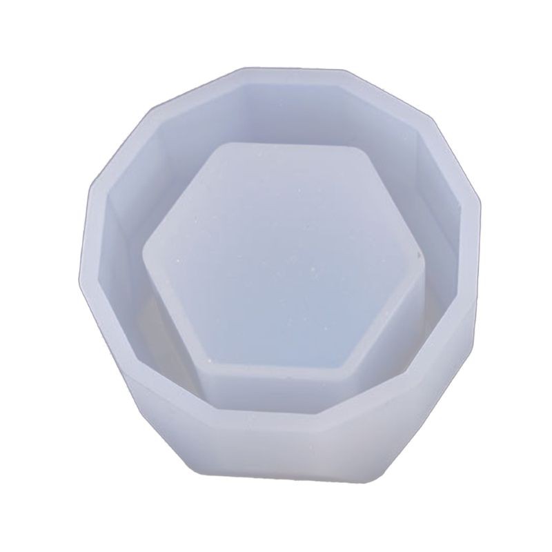 J Crystal Epoxy Resin Mold Hexagon Cup Casting Silicone Mould Craft Making Tool