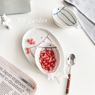 Bộ Chén Dĩa Thủ Công Con Cá - TD Garden