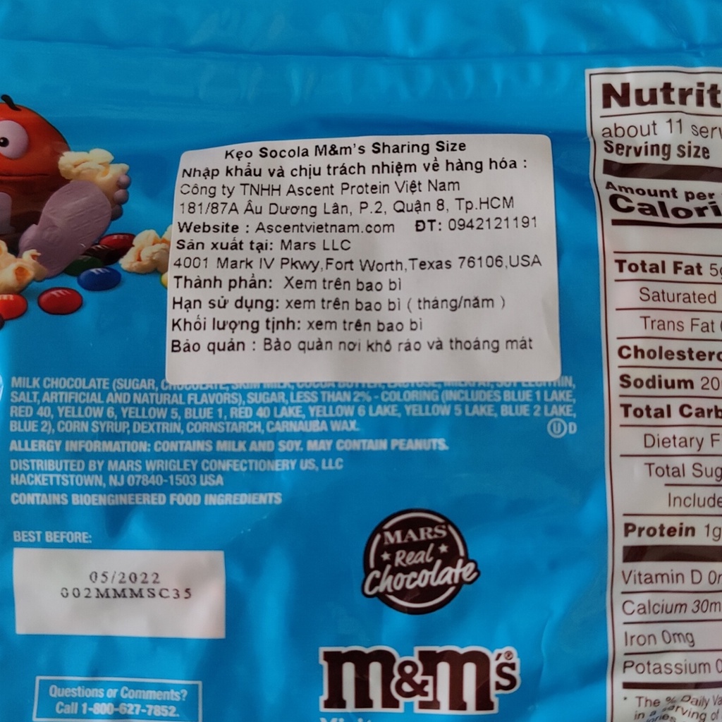 Socola M&amp;M's nhập khẩu USA mẫu mới : PHÂN PHỐI CHÍNH HÃNG