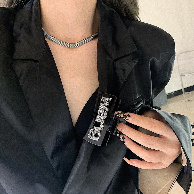 Kẹp tóc hàm cá mập đính kim cương cá tính