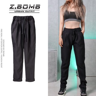 Quần kaki nữ màu đen dáng bó cạp cao quần khaki zbomb