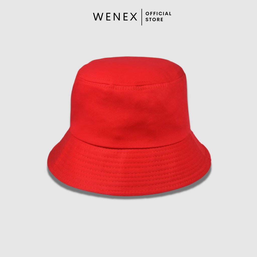 Mũ Bucket Vành Tròn WENEX Nón Trơn Nhiều Màu Phong Cách Ulzzang Hàn Quốc Unisex Nam Nữ Essential