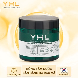 Bông tẩm nước chiết xuất rau má YHL giúp các nàng cân bằng độ PH 70 miếng/hộp Hàn Quốc