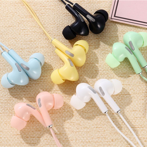 Tai Nghe Nhét Tai Jack 3.5mm Có Micro Màu Sắc Ngọt Ngào